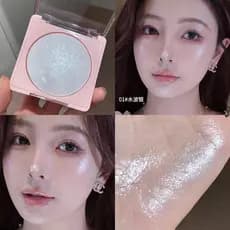Gellas cetim Streamer alto brilho em pó creme batatas picadas piscando diamantes claros macio cera pele sombra clavícula