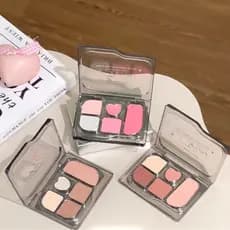 Gellas Clear Oxygen Light Face Paleta de sombras de cinco cores Matte Blush Paleta abrangente multiuso Strobe Perolado C