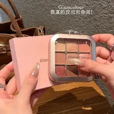 Paleta de sombras de nove cores de cor mágica uma paleta multiuso fosco perolado tudo-em-um paleta renderização de cores