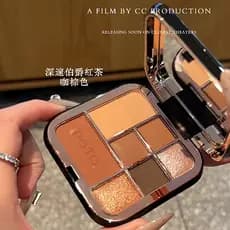 Paleta de sombras de sete cores POTO Uma paleta multiuso fosca perolada paleta multifuncional sombra não desbotada caixa