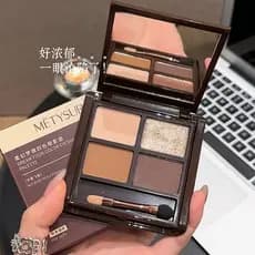 METYSUR rico Merad quatro cores filha extravagante piscando paleta diária cor renderização maquiagem paleta de sombras C