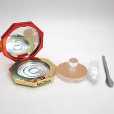 E grande bolo portátil caixa de substituição de pó com espelho caixa de destaque DIY Blush Sub-embalagem caixa reparação