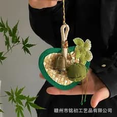 2026 novo estilo dragão barco Festival artesanal pequeno ventilador pingente tradicional antigo estilo chinês porta rebo