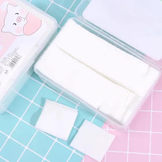 Removedor de maquiagem de algodão feminino removedor de maquiagem rosto grosso pacote molhado caixa de papel 1.000 peças
