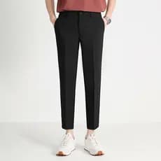 Verão fino tornozelo comprimento pequeno terno calças Drape na moda magro-ajuste em linha reta Casual masculino em linha
