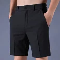 Shorts masculinos de verão fino All-Match calças de cinco pontos em linha reta novo estilo negócios Casual calças britân