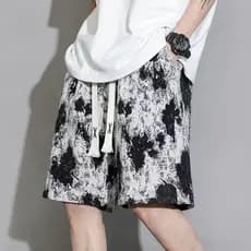 Exportação de comércio exterior pedido Original Shorts masculino verão gelo seda flor calças havaí solto Casual esportes