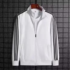 Primavera outono fino três pólos moletom masculino 2025 novo estilo Cardigan gola alta superior juventude tamanho grande