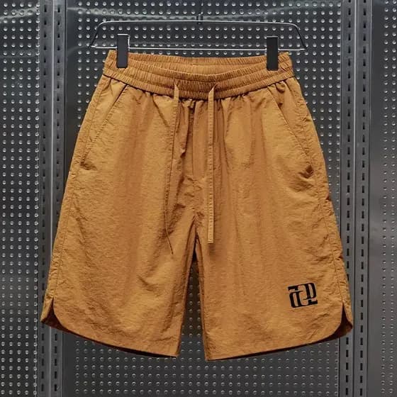 Calções casuais de seda gelo masculino verão fino solto esportes calças de secagem rápida macacão americano calças de ci