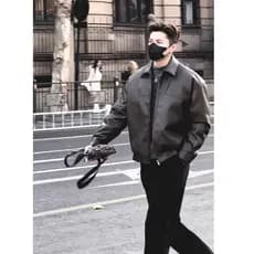 Jaqueta de couro masculina Yuppie britânica novo estilo 2025 venda quente primavera outono Retro macacão jaqueta de cour