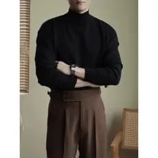 2024 outono inverno novo estilo preto gola alta camisola pulôver camisa de fundo estiramento meia gola alta magro