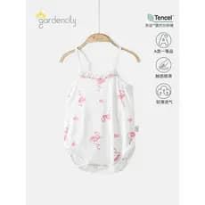 Bebê bebê macacão verão estilo fino Lenzing Modal doce renda bebê menina macacão sem mangas estilingue macacão