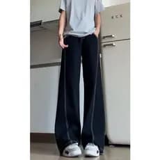 Preto Machete Jeans masculino outono linha aberta calças chanfradas estilo americano high Street rufião bonito high-End