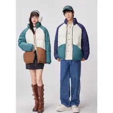 Inverno Wear Metes para baixo jaqueta das mulheres dos homens mesmo estilo 90 para baixo quente fofo pão jaqueta Medela