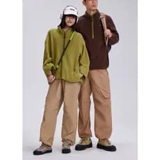Primavera outono Metes estilo esportivo Casual meio zíper gola moletom masculino na moda confortável pulôver ao ar livre