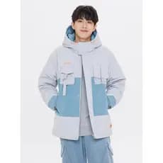 Roupas de inverno Metes estilo ferramentas com capuz curto jaqueta masculina solta quente jaqueta de esqui pato para bai
