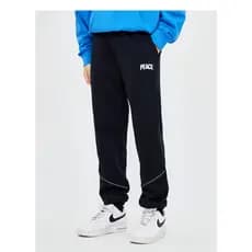 Outono inverno Meister genuíno estilo grosso forro de lã Sweatpants masculino solto em linha reta quente esportes lazer