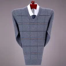 Oldos City Outono Inverno 100% Lã Pura Suéter Masculino Lã Com Decote Em V Suéter Pulôver Camisa De Fundo