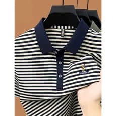 Camisa polo masculina de manga curta com lapela de verão, nova camisa Casual de negócios, cor sólida, respirável, camisa