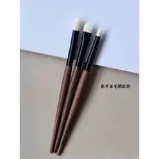 Pincel de maquiagem artesanal puro de nogueira, brilho fino, Base de lã frontal, pincel de coloração, Cone pontiagudo, d