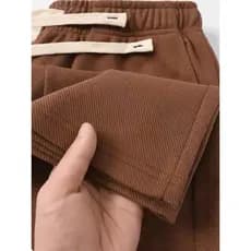 Calças masculinas estilo marrom calças soltas calças esportivas Sweatpants calças casuais primavera calças retas Drape c
