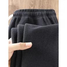 High-End verão novo estilo pesado Waffle em linha reta calças casuais confortáveis calças masculinas Drape solto esporte
