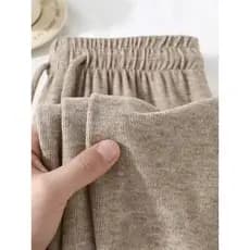 Cera macia gigante!Primavera verão confortável andando curvado cintura alta mais magro olhar esportes calças de perna la