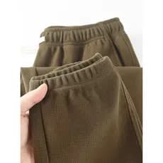 2026 novo estilo 320g sarja pesada calças retas esportes Casual Sweatpants cor sólida calças soltas cintura elástica das