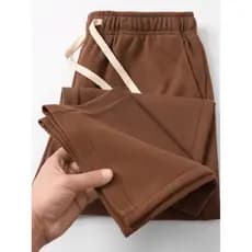 Calças masculinas femininas estilo pesado sarja marrom multicolorido em linha reta calças casuais soltas calças esportiv
