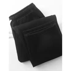 Outono inverno 400g pesado preto sarja forro de lã esportes calças retas Sweatpants masculino simples quente calças casu