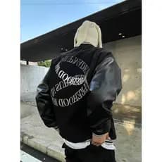 American street Retro carta bordado Hip-Hop uniforme de beisebol masculino ins street Wear jaqueta casal solto costura j