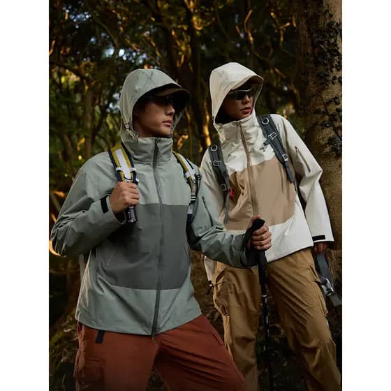 Casal estilo três-em-um jaqueta outono inverno ao ar livre à prova de vento à prova de chuva quente terno de duas peças 