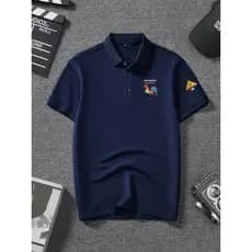 Galo verão masculino de manga curta camiseta lapela 2025 novo estilo moda POLO negócios masculino fino ajuste Casual top