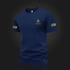Camiseta masculina de verão de seda gelo na moda de manga curta novo Casual em torno do pescoço Bottoming solto meia man
