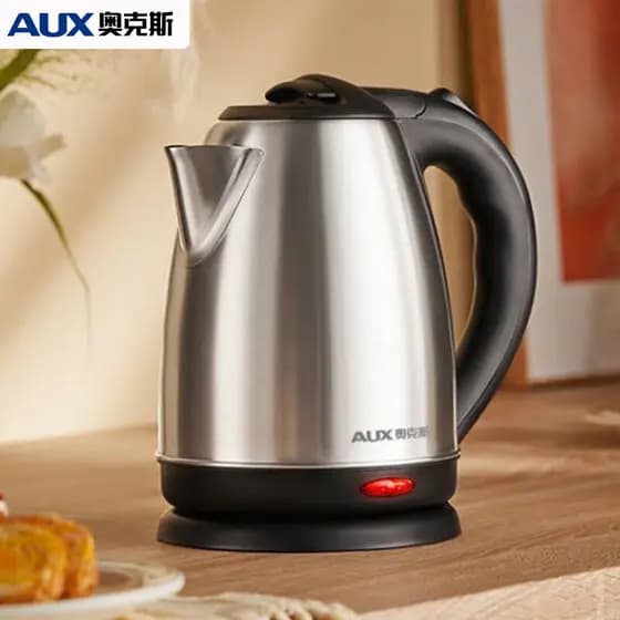 AUX/AUX HX-18B07 Chaleira Elétrica Doméstica 304 Chaleira Isolada em Aço Desligamento Automático