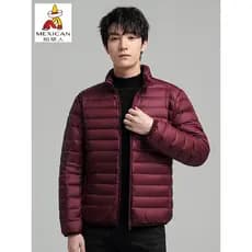 Espantalho pato branco para baixo jaqueta masculina inverno novo estilo simples jaqueta Casual All-Match quente gola alt