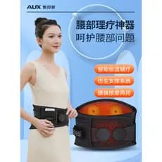 Aox cinto de aquecimento elétrico fisioterapia suporte da cintura das mulheres dos homens compressa quente massageador q