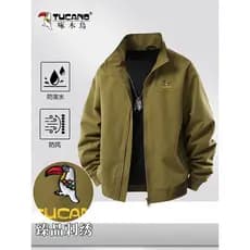 Woodpecker outono novo estilo masculino bordado lapela jaqueta masculina Casual esportes roupas superiores à prova de ve
