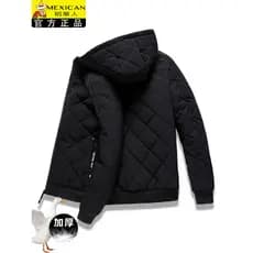Espantalho outono inverno masculino jaqueta acolchoada engrossado quente acolchoado jaqueta à prova de vento à prova de