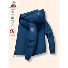 Espantalho jaqueta impermeável masculina na moda novo estilo capuz removível jaqueta à prova de vento juventude esportes