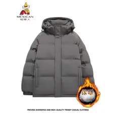 Espantalho com capuz acolchoado jaqueta masculina inverno quente novo estilo solto quente acolchoado jaqueta masculina g