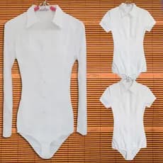Slim-fit Entrevista Senhoras Vestem Macacão Longo de Manga Curta Camisa Contínua Tamanho Grande Plus Velv