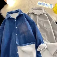 Outono inverno estilo japonês jaqueta de veludo jaqueta masculina na moda Retro velo-velo exterior usar camisa estilo ca