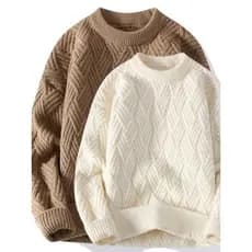 Torção camisola masculina inverno novo estilo japonês Retro Casual engrossado preguiçoso malhas All-Match solto Swe