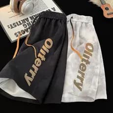 Americano ins Street Wear carta impressão Casual Shorts finos meninos verão All-Match solto em linha reta esportes calça