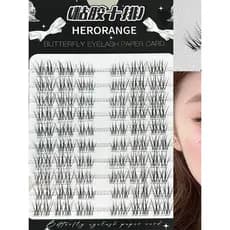 HERORANGE Cílios Postiços Natural Mãe Sensação Sólida Único Cluster Preguiçoso Diário Quadrinhos Espelhados Cílios Super