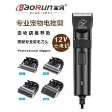 Baorun máquina de cortar cabelo elétrica Plug-In profissional ferramenta de corte de cabelo integrado lâmina de folhas d
