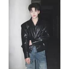 Jaqueta de couro de ombro genuíno estilo curto americano masculino nicho High-End Retro rufião bonito cleanfit jaqueta d