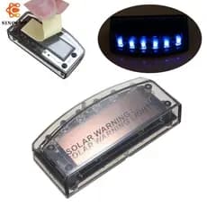 6 LEDs YS-61 Carregador Solar Do Carro Assaltante LED Strobe Alarme Lâmpada Sensor De Segurança Luz Advertência Acessóri