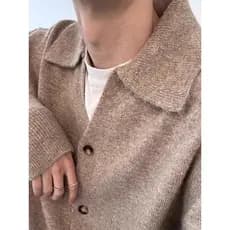 Lapela de malha Cardigan camisola masculina outono inverno versão coreana na moda solta luz estilo maduro Retro quente c